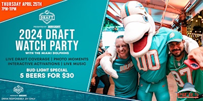 Imagem principal do evento Draft Watch Party With The Miami Dolphins at PIER 5
