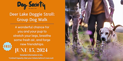 Image principale de Deer Lake Doggie Stroll: Group Dog Walk