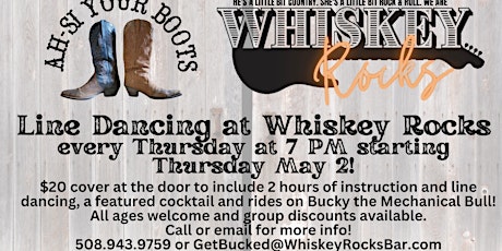 Line Dancing at Whiskey Rocks Country Bar & Rodeo