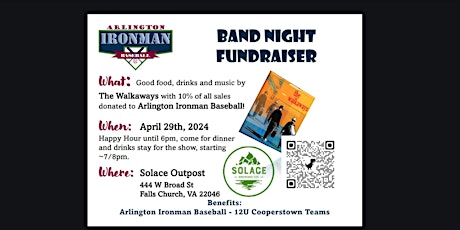 The Walkaways @ Solace Outpost - Arlington Ironman Baseball 12 U Fundraiser