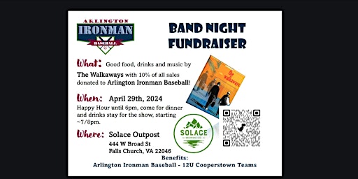 Hauptbild für The Walkaways @ Solace Outpost - Arlington Ironman Baseball 12 U Fundraiser