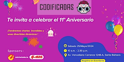 Imagem principal do evento 11º Aniversario de Codificadas