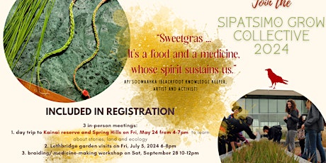 Sipatsimo (Sweetgras) Grow Collective Series (3 events)