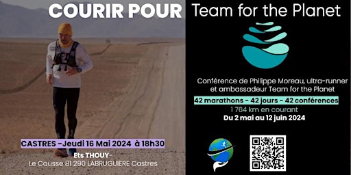 Imagem principal do evento Courir pour Team For The Planet - Castres