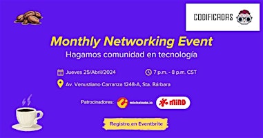 Image principale de Monthly Networking Event - Abril