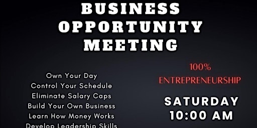 Primaire afbeelding van Entrepreneurship Opportunity Meeting