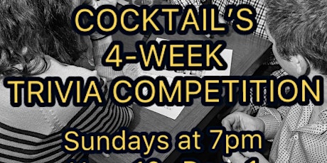 4-week Trivia Competition at Cocktails primary image