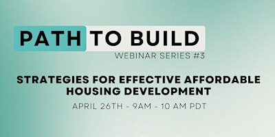 Strategies for Affordable Housing Developments primary image