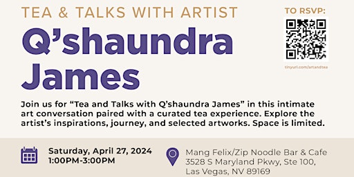 Imagem principal do evento Tea and Talks with Artist Q'shaundra James