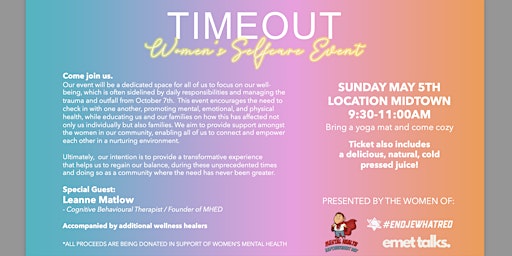 Imagem principal de Timeout Women's Selfcare Event