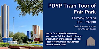 Imagem principal do evento PDYP Tram Tour of Fair Park