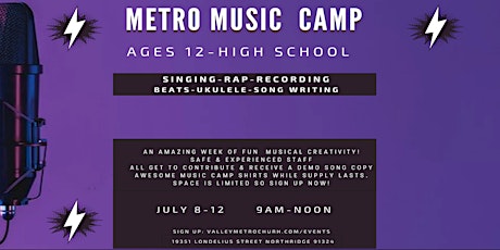 Metro MUSIC CAMP for TEENS
