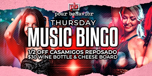 Primaire afbeelding van Music Bingo Ladies Night | $30 Wine Bottle & Cheese Board
