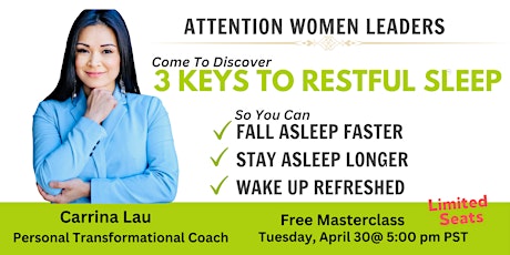 The 3 Keys To Restful Sleep Masterclass