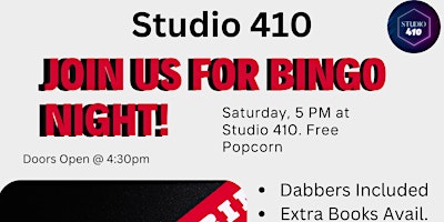 Image principale de Bingo Night at Studio 410
