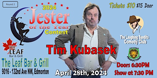 Imagem principal do evento Jester of the Year Contest at The Leaf Bar & Grill Starring Tim Kubasek