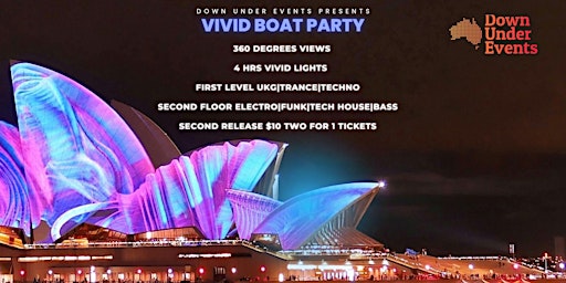 Down Under Events  Presents VIVID BOAT PARTY  join our first birthday!  primärbild