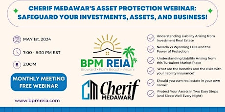 Cherif Medawar's Asset Protection Webinar
