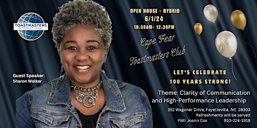 Primaire afbeelding van Cape Fear Toastmasters Club Open House