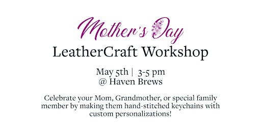 Imagem principal do evento Mother's day - Leather Craft Workshop