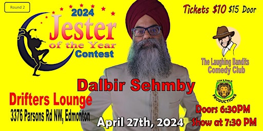 Imagem principal do evento Jester of the Year Contest - Drifters Lounge Starring Dalbir Sehmby
