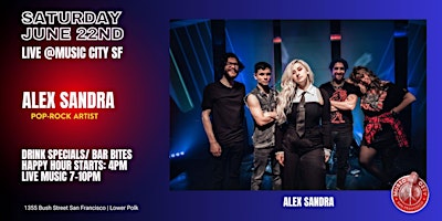 Imagem principal de Alex Sandra/Pop-Rock Artist + Special Guests