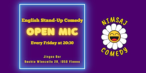 Primaire afbeelding van Nimsaj's Stand Up Comedy - Open Mic @Jingss Bar