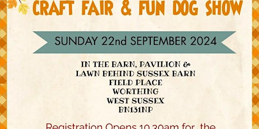 Autumn Craft Fair & Fun Dog Show Raising Funds for Wadars primary image