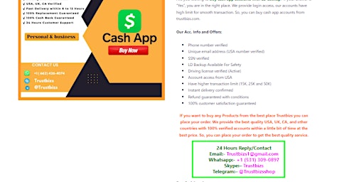 Imagem principal de Best Site To Buy Verified CashApp Accounts