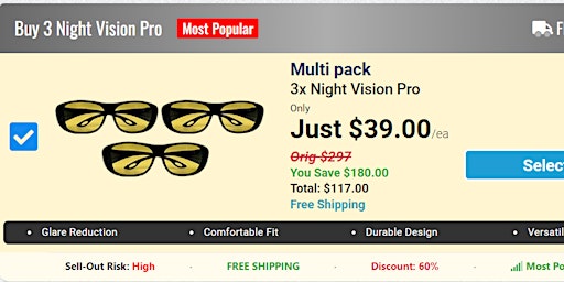 Immagine principale di Safety in Sight: Discover Night Vision Pro Glasses 