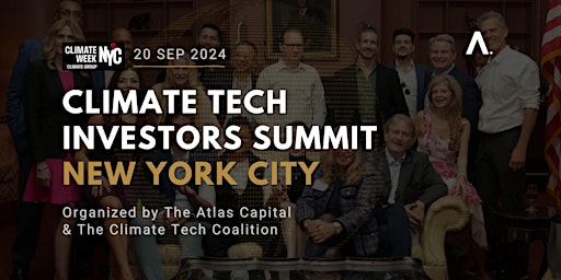 Imagem principal do evento Climate Tech Investors Summit - New York City