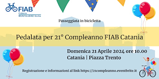 Pedalata per 21° Compleanno FIAB Catania primary image