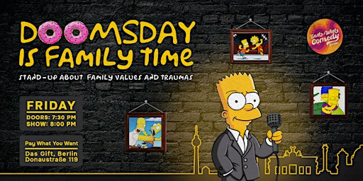 Imagem principal de Doomsday Is Family Time: English Stand-up About Family Values 31.05.24