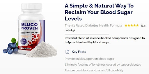 Imagen principal de Gluco Proven: Best Formula For Balancing Blood Sugar Naturally