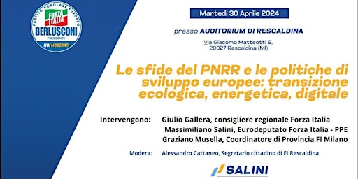 Imagem principal do evento Le sfide del PNRR e le politiche di sviluppo europee