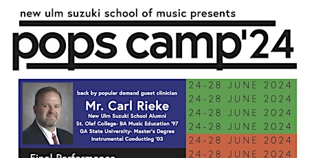 2024 New Ulm Suzuki School of Music Pops Camp