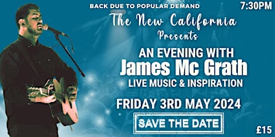 An evening with James Mc Grath - Friday 3rd May  primärbild