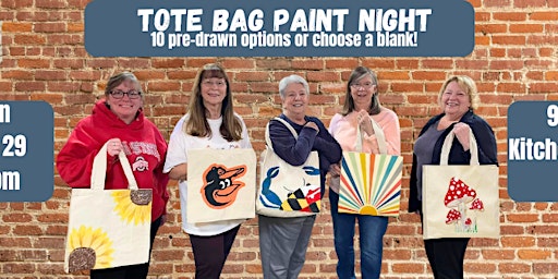 Imagen principal de Tote Bag  Paint Night@9Five Kitchen & Bar w/ Maryland Craft Parties