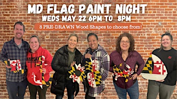 Primaire afbeelding van MD Flag Wood Sign Paint Night @ Pherm Brewing w/ Maryland Craft Parties