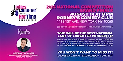 Primaire afbeelding van 2024 Ladies of Laughter Grand Finale at Rodney's Comedy Club Hosted by Liz Glazer