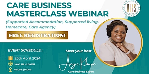 FREE to Attend - Care Business MASTERCLASS webinar primary image