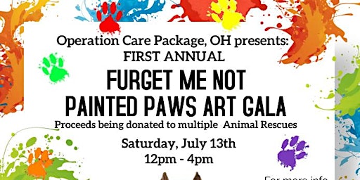 Primaire afbeelding van First Annual Furget Me Not Painted Paws Art Gala