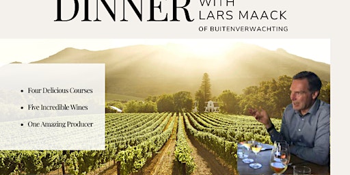 Wineowner’s Dinner With Lars Maack Of Buitenverwachting, Wimbledon, London primary image