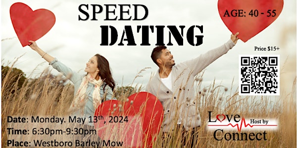 Speed Dating in WESTBORO OTTAWA   | AGE 40-55 | Host By Love Connect