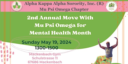 Primaire afbeelding van 2nd Annual Move With Mu Psi Omega for Mental Health Month: Dance Your Way To A Sound Mind