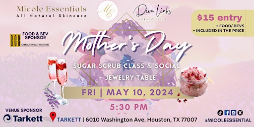 Mother's Day Sugar Scrub + Permanent Jewelry Class and Social  primärbild