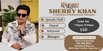 Imagem principal de Sherry Khan - Famous Pakistani Singer  Quwali/Sufi/Ghazal/Bollywood/Bhangra