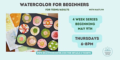 Watercolor for Beginners- 4 week class primary image