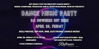 Bollywood, Hip Hop and Electronic Dance Music DJ Night : 10 PM to 2 AM primary image