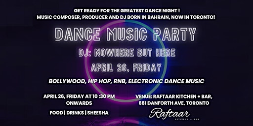 Bollywood, Hip Hop and Electronic Dance Music DJ Night : 10 PM to 2 AM primary image